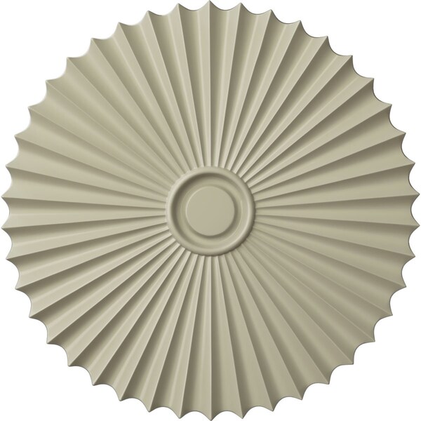 Ekena Millwork Shakuras Ceiling Medallion (For Canopies up to 5 3/4"), Hand-Painted Clear Yellow, 33 7/8"OD x 2"P CM34SHCYF - main